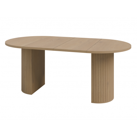 Stół okrągły rozkładany 100 cm dąb cremona frezowana podstawa OLIVO